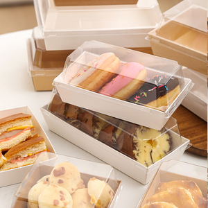 Pop Mini ekmek kek Up Donut ambalaj pembe kutu ekmek Cupcakes kekler için tek kullanımlık Kraft kağıt paketi parti Favor - Product Image 5