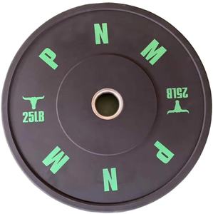 Plaques de poids de pare-chocs Paire de disques de levage de train de gymnastique en <span class=keywords><strong>caoutchouc</strong></span> noir <span class=keywords><strong>KG</strong></span> et LB - Product Image 5