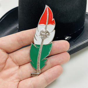 ที่กําหนดเองขายร้อนเม็กซิโกธงหมวกขนนกโลหะตรานุ่มเคลือบหมวกหมุดด้วยหมวกคาวบอยขนโลหะ - Product Image 6