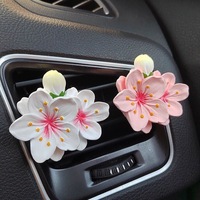 Pewangi Mobil Peach Blossom Aromaterapi Dekorasi Ventilasi Udara Bunga Plaster Aroma Segar Dewi