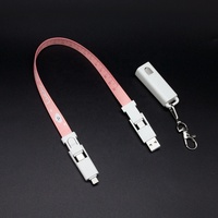Cordon de poignet en polyester avec motif personnalisé 6-en-1, charge rapide PD 60W, câble de charge USB-C pour cadeaux promotionnels d'entreprise