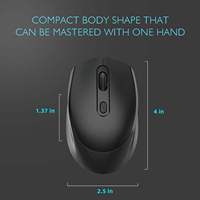 M107 OEM USB 2.4G dan BT Dual Mode Gaming Mouse Bertenaga Baterai 3D Ergonomis Mouse Optik untuk Komputer Laptop