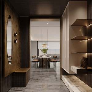 โต๊ะอาหารไม้สไตล์โมเดิร์นมินิมอลที่ปรับแต่งได้ สำหรับโรงแรม วิลล่า และห้องนั่งเล่น - Product Image 1