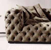 Modernes, schlichtes italienisches Designer-Stoffsofa für das Wohnzimmer – großes, flaches, hochwertiges und stimmungsvolles Inline-Sofa