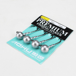 Hameçon à tête plombée Aohu Premium 7G 1/0 #   Pointe triangulaire pour la pêche au leurre de basse - Product Image 4