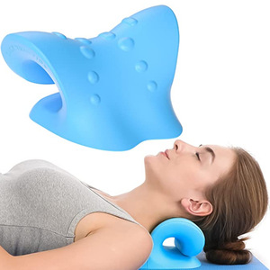 Oreiller de traction cervicale en mousse PU correctrice, bleu, soutien pour massage du cou, densité 280, épaisseur 115 - Product Image 5
