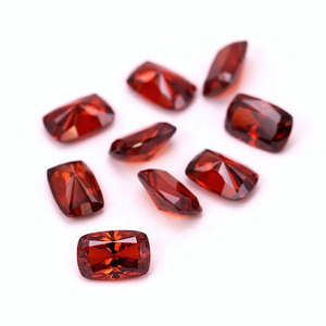 Precio de fábrica al por mayor de alta calidad de 10X12mm corte cojín Natural Mozambique rojo granate facetado piedras preciosas sueltas por collar de quilates - Product Image 1