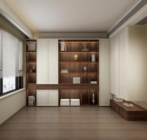 Librero Moderno <span class=keywords><strong>de</strong></span> Lujo en Madera <span class=keywords><strong>de</strong></span> Roble <span class=keywords><strong>con</strong></span> Puerta <span class=keywords><strong>de</strong></span> Vidrio para Sala <span class=keywords><strong>de</strong></span> Estar u Oficina - Product Image 1