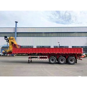 Semi-remorque grue à bras télescopique de 10 tonnes, 3 essieux, grue de levage fixe de 15 mètres - Product Image 3