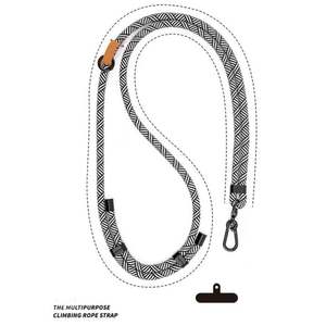 Lanière de téléphone portable tendance de 8 mm d'épaisseur, réglable et détachable, avec patch en tissu, sangle tour de cou pour hommes et femmes - Product Image 5