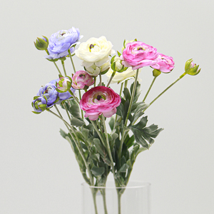 Commercio all'ingrosso vero e proprio tocco Ranunculus <span class=keywords><strong>fiori</strong></span> artificiali <span class=keywords><strong>per</strong></span> natale matrimonio decorazione della casa <span class=keywords><strong>sposa</strong></span> palmare evento di ringraziamento - Product Image 2