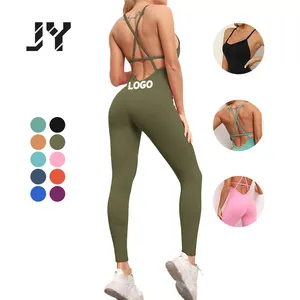Joyyoung New Arrival Body Shaper Long Sleeve 1 Piece Jumpsuit Women Yoga Fitness Jumpsuit Tummy Control Fitness Yoga Wear Set