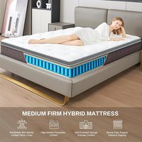 Spring Gel Memory Foam Matratzen Schlafzimmer möbel Unterstützung Medium Firm, 30 cm Höhe Bett
