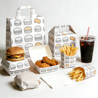 Cajas de Papel para Papas Fritas Personalizadas para Llevar, Envases para Hamburguesas y Comida Rápida, Contenedor para Pollo para Llevar