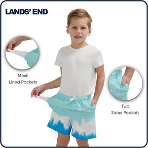 FOXA Bañador para niños Dip Dye Azul Blanco UPF 50 con forro de malla, pantalones cortos de playa XXS S - Product Image 4