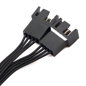 Anakart 4-Pin 1x2 güç kablosu kablo demeti için sıcaklık kontrollü 4-Pin PWM bilgisayar fanı kablosu 1-to-2 uzatma - Product Image 4
