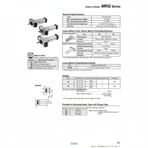 SMC Pneumatics Robots industriels Pince à air Pince rotative MRQBS32-10CA - Product Image 1
