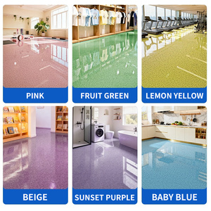 Revestimiento autonivelante de arena epoxi coloreada para pisos, uso en interiores y exteriores, pintura para pisos de cemento resistente al desgaste. - Product Image 2