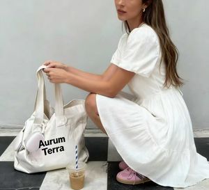 Sac de courses en toile épaisse personnalisé avec logo imprimé, sac de courses en toile recyclable, grand sac en vrac réutilisable, sac de courses en coton personnalisé - Product Image 4