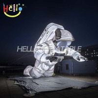 Astronaute gonflable géant personnalisé avec lumière LED pour fête spatiale et décoration de parc à thème
