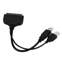 Recién llegado, Cable Sata a USB, adaptador USB3.0 a SATA 22P con Cable de alimentación USB para transferencia de datos de controlador de disco duro de 2,5 pulgadas