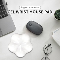 Tapis de souris en gel transparent en forme d'étoile à cinq branches avec repose-poignet, résistant à l'eau, design personnalisable pour la maison et le bureau