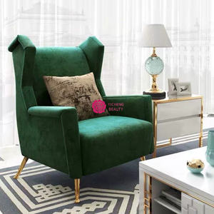 Yicheng Beauty Design antique moderne salon dossier haut en bois massif fauteuil d'appoint de loisirs chaise de canapé à prix bon marché - Product Image 5