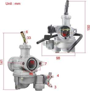 Carburateur 22MM pour Honda 90CC 100CC 110CC ATC CT CD TRX <span class=keywords><strong>TRAX</strong></span> 3 roues ATV Quad Pit Dirt <span class=keywords><strong>Bike</strong></span> Moteur - Product Image 3