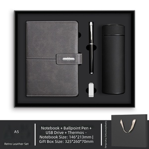 Set Regalo Aziendale Personalizzato per Dipendenti, Articoli Promozionali, Set Esecutivo con Quaderni A5 e Penna, Set Regalo Aziendale per <span class=keywords><strong>Uomo</strong></span> - Product Image 5