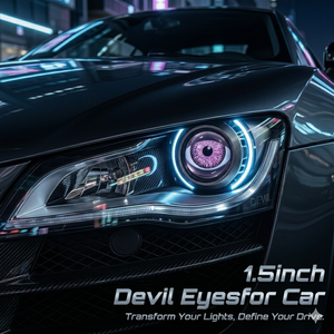 Contrôle d'application universel 12V brouillard <span class=keywords><strong>LED</strong></span> voiture diable yeux pour <span class=keywords><strong>phare</strong></span> projecteur lentille pour voiture <span class=keywords><strong>moto</strong></span> dynamique lumières décoratives bricolage - Product Image 1