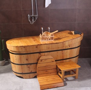 Bañeras de Madera para Una Persona con Tapa, Diseño Ovalado - Product Image 6