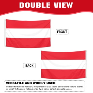 Drapeau Autrichien Personnalisé 90x150cm en Polyester pour Sports de Plein Air – Bannière Nationale Autrichienne Osterreich – Vente en Gros - Product Image 3