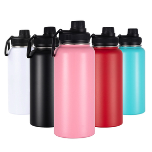 Botella de Agua de Acero Inoxidable de 32oz/40oz, Aislada al Vacío, Libre de BPA, con Asa y Tapa, para Niños y Viajes - Product Image 1