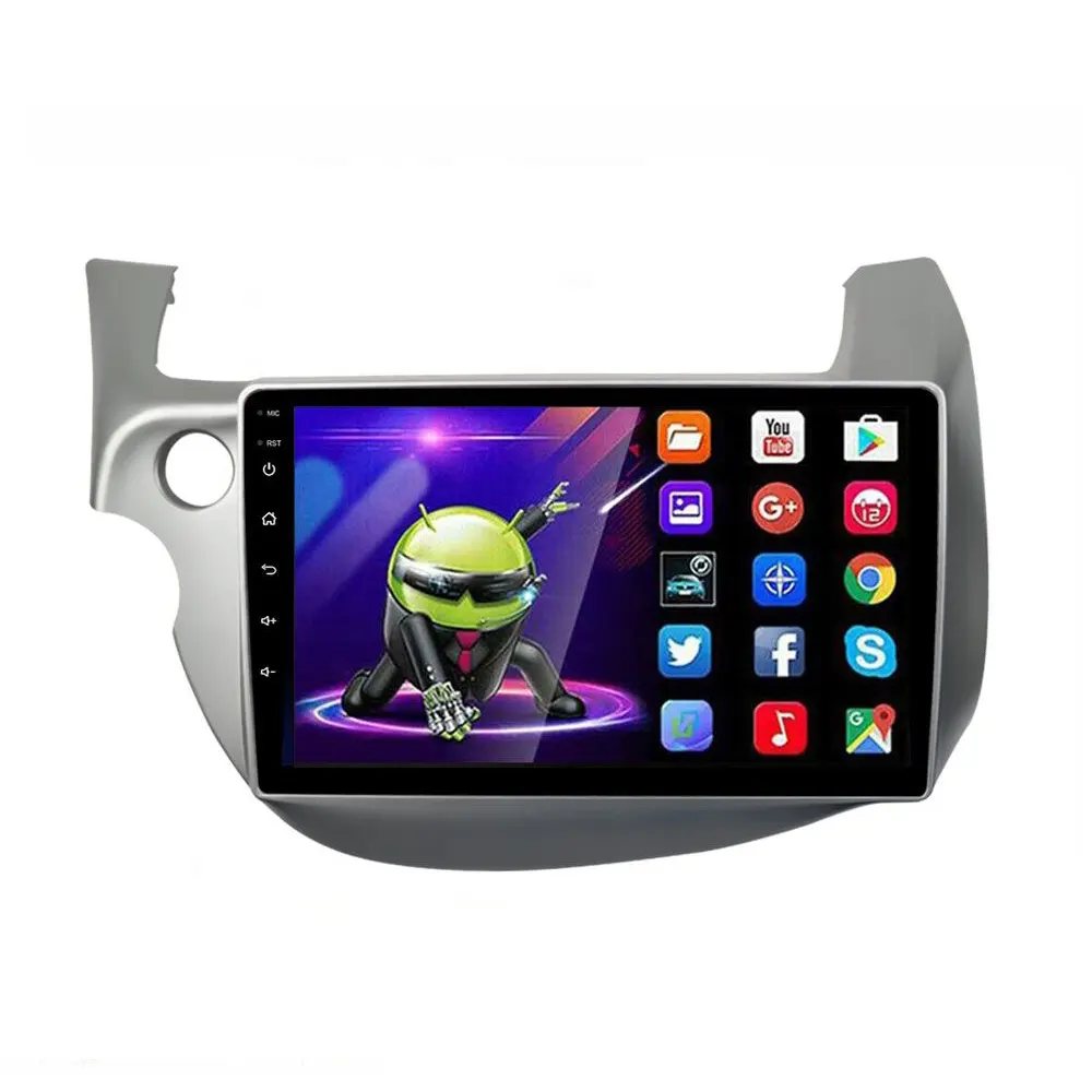 Multimedia HD 10,1 "android 9,1 doble 2Din reproductor de DVD del coche 1 + 16GB <span class=keywords><strong>GPS</strong></span> para Honda Fit 2007-2013