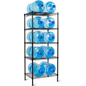 5 Tier kim loại lưu trữ Chrome giá kệ nhà bếp đựng thức ăn tiện ích Kệ hiển thị có thể điều chỉnh dây Chrome kệ - Product Image 4