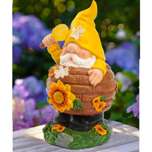 Nuevos Adornos Solares de Resina para Jardín, Decoración Confuciana, Duendes y Elfos para Iluminación Exterior de Jardín, Ideal para Regalo de Inauguración de Casa - Product Image 2