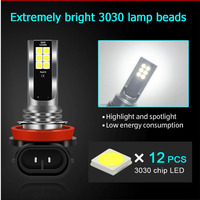 TCYATO 2 pièces Ampoules de phare LED 9005/9006 12000LM 18W 12V Lampes de conduite automatique pour voitures H4 H7 H11 H8 H9 H10 H3 H1 Lumière