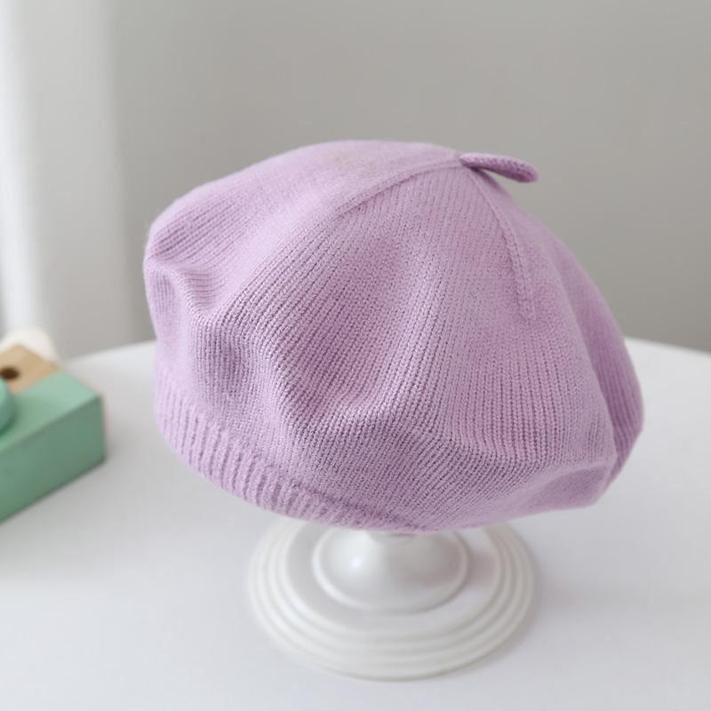 Violet [béret en laine unie]