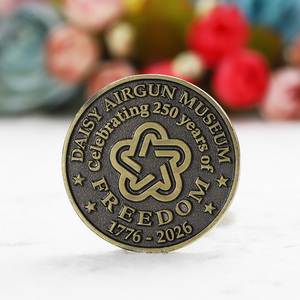 Nouvelles Pièces Commémoratives en Alliage de Zinc <span class=keywords><strong>Bronze</strong></span> Antique, Gravure en Relief 3D, Pièces Métalliques Personnalisées pour Musée, 250 Ans de Liberté - Product Image 3