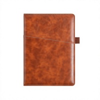 Carnet en cuir professionnel, bloc-notes de réunion de bureau personnalisable avec logo imprimé, agenda simple épaissi, carnet A5 à couverture rigide
