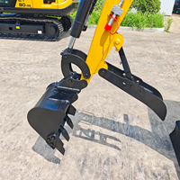 Mini-excavatrice 1,2 tonne d'occasion à bras oscillant et rotation zéro