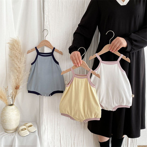 1 pezzo pagliaccetto in cotone tinta unita con etichetta privata - Product Image 4