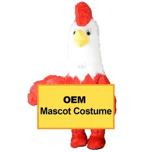 Costume de mascotte de poulet en peluche mobile gonflable personnalisé Costume de costumes de dessin animé drôle