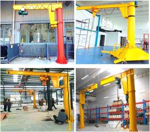 अंत लोड फ्लैट शीर्ष टॉवर मंजिल आधार चल slewing तय स्तंभ प्रकार ब्रैकट घूर्णन एकल बूम पाल क्रेन - Product Image 5