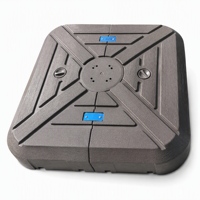 Base de sombrilla portátil cuadrada de plástico HDPE duradero de 130 kg para patio, rellenable con agua o arena, para parasol de mercado, venta al por mayor