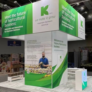 Cabina de exposición modular SEG de 36 m² para Feria Comercial y evento, marco de aluminio de 5M de altura con soporte de exhibición de tela de tensión de puerta - Product Image 1