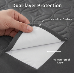 Protector de Colchón Acolchado Impermeable de Poliéster, Funda de Colchón con Protección de Cinco Lados, Lavable a Máquina, <span class=keywords><strong>para</strong></span> Uso en Todas las Estaciones - Product Image 4