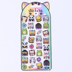Adesivi decorativi per Computer per telefono cellulare divertenti simpatici animali da cartone animato farfalla unicorno ricompensa adesivi gonfi - Product Image 6