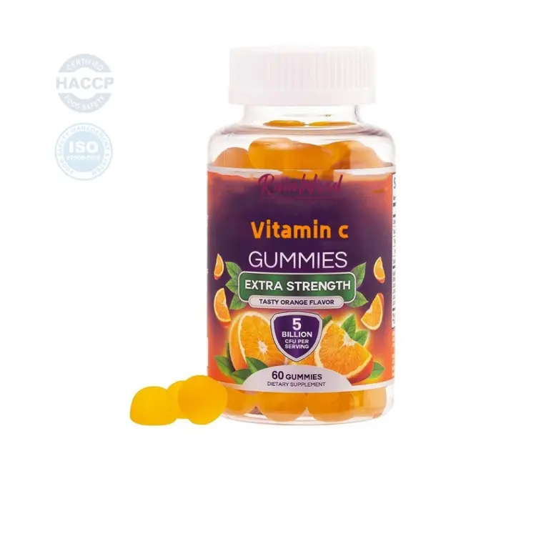 Gomas de vitamina C para cuidados com a pele de beleza de marca própria Gomas de vitamina C clareadoras