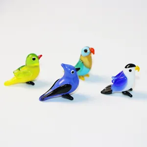 Handgemachte Mini kleine süße Vogel Küken Tier Miniatur Glas figuren für Kunst Home Decoration